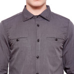 Double Collar Shirt // Black (S)