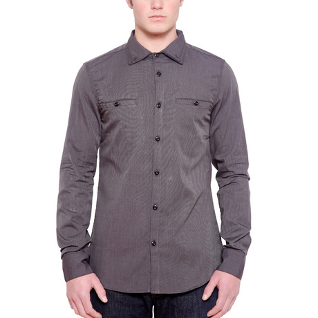 Double Collar Shirt // Black (S)