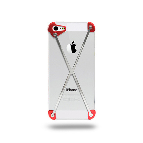 Radius Case for iPhone 5 // Red + Polished X Frame