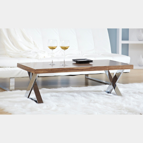 X-Base Coffee Table (Walnut/Chrome)