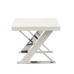 X-Base Side Table (Walnut/Chrome)