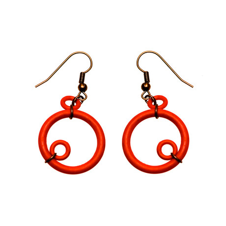 Earrings // Red Circles