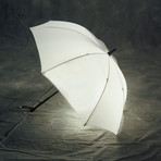 Just White Lighted Umbrella
