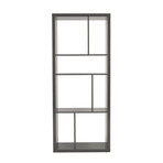 Staggered Shelving Unit/Media Stand // Gray Lacquer