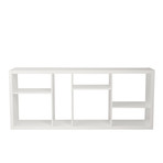 Staggered Shelving Unit/Media Stand // White Lacquer