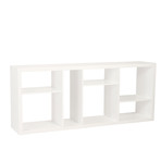 Staggered Shelving Unit/Media Stand // White Lacquer