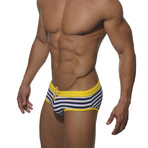 Sailor Brief // Navy, Yellow (S)