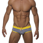 Sailor Brief // Navy, Yellow (S)