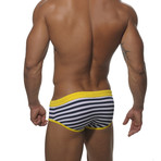 Sailor Brief // Navy, Yellow (S)