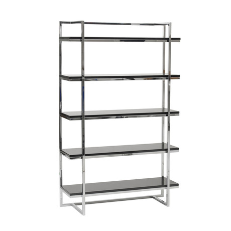 Chrome 5-Shelf Unit // Black Lacquer - Media + Storage Basics - Touch ...