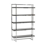 Chrome 5-Shelf Unit // Black Lacquer