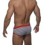 Sailor Brief // Navy, Red (S)