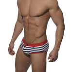Sailor Brief // Navy, Red (S)