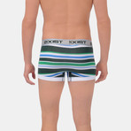 No Show Trunk // Forest Green Stripe 3 Pack (Small: 28-30")