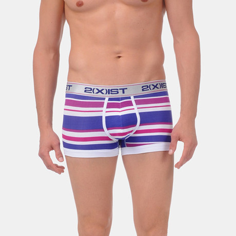 No Show Trunk // Deep Purple Stripe 3 Pack (Small: 28-30")