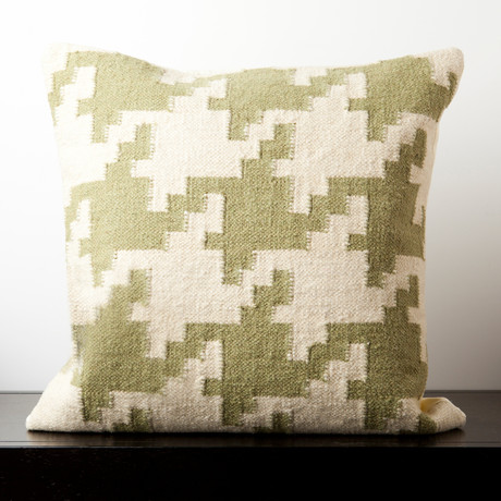 Pillow Kit // Antique White, Khaki Green (20"L x 2"W x 20"H, Down Fill)