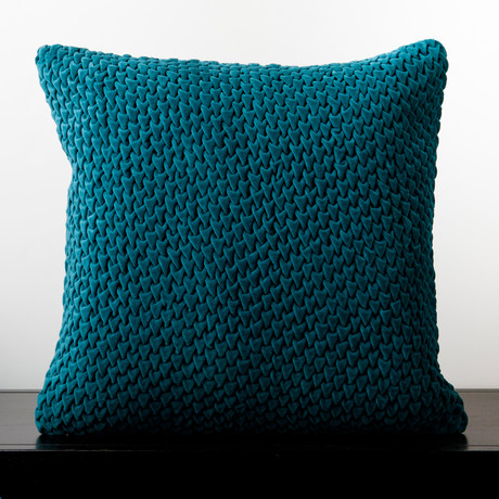 Pillow Kit // Teal Green, Cotton (18"L x 2"W x 18"H, Down Fill)