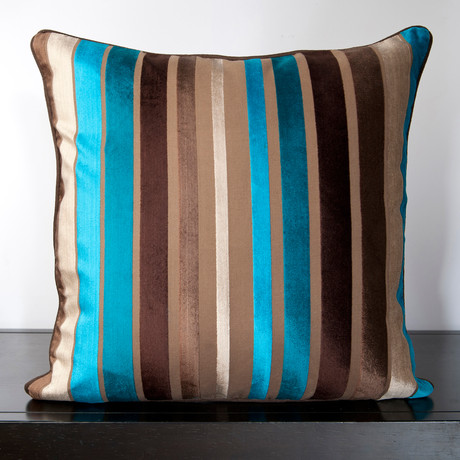 Pillow Kit // Driftwood Brown, Teal Blue, Ocean Blue, Espresso (18"L x 2"W x 18"H, Down Fill)