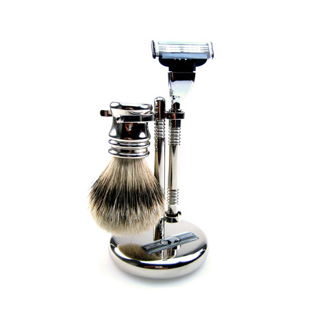 Chrome Plated Shaving Set