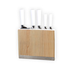 200W Knife Set + Block w/ Cutting Board + Knife Sharpener