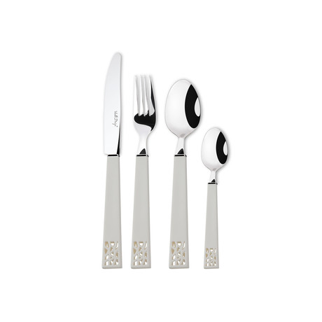 Dea Cutlery Set // 24 Pieces  (White)