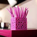 Mia Cutlery Set // 24 Pieces (Fuchsia)