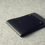 Leather + Wool Felt iPad Mini Sleeve (Black)