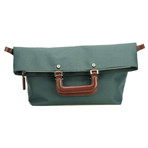 Tote Messenger Bag // Blue + Green