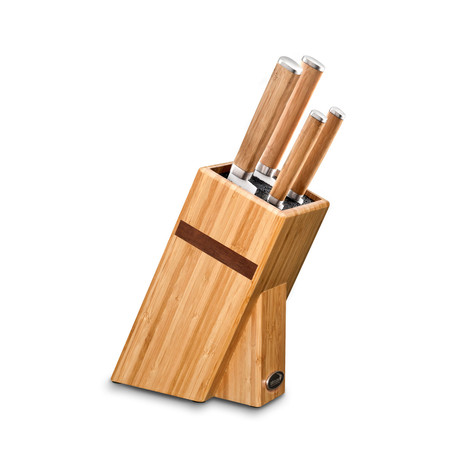 Bamboo Universal Block + Kyari Ceramic Knives