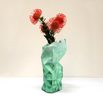 Paper Vase Cover // Green + White