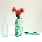 Paper Vase Cover // Green + White