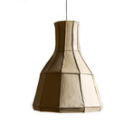 Leather Lampshade Vertical // Beige