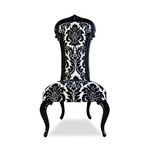 Dauphine Chair - Damask // Black Trim