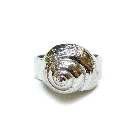 Silver Spiral Shell Ring (Size 5)