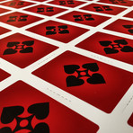 Vända Playing Cards // Crimson Edition, Uncut Sheet