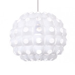 Urchin 24"W Round White Pendant Lamp