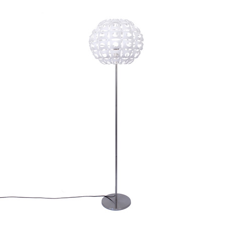 Urchin 14"W Round White Floor Lamp