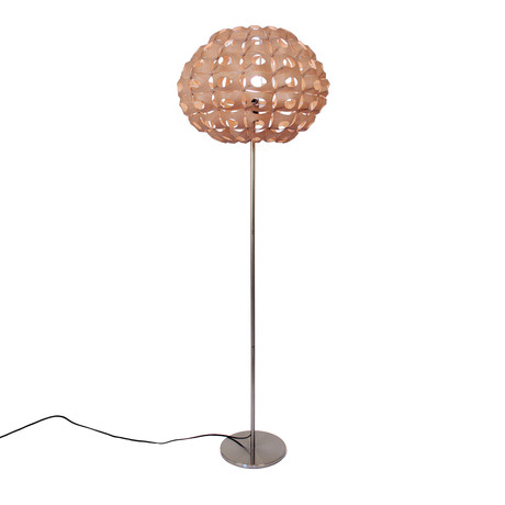 Urchin 24"W Round Birch Floor Lamp