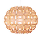 Urchin 14"W Round Birch Pendant Lamp