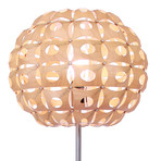 Urchin 14"W Round Birch Floor Lamp