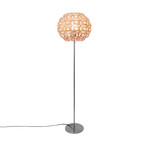 Urchin 14"W Round Birch Floor Lamp