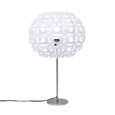 Urchin 14"W Round White Table Lamp