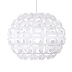 Urchin 14"W Round White Pendant Lamp