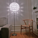 Urchin 24"W Round White Floor Lamp