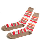 Fancy Men's Socks // Taupe Stripe