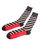 Fancy Men's Socks // Red Stripe