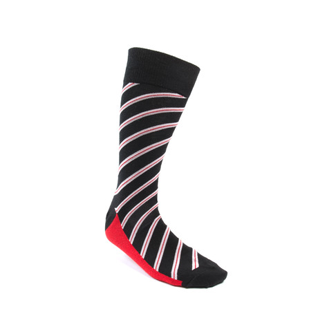 Fancy Men's Socks // Red Stripe