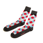 Fancy Men's Socks // Black Argyle