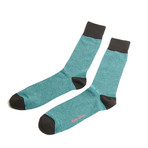 Fancy Men's Socks // Aqua Stripe