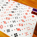 Vända Playing Cards // Crimson Edition, Uncut Sheet